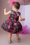 Shop_Label Neeti_Black Organza Pearls Floral Dress _at_Aza_Fashions