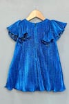 Shop_Label Neeti_Blue Lycra Royal Pleated Party Dress _at_Aza_Fashions
