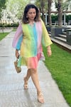 Buy_Sonam Parmar Jhawar_Collared Multicolor Crushed Dress _at_Aza_Fashions