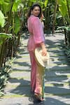 Shop_Sonam Parmar Jhawar_Multi Color Collared Multicolor Crush Fabric Shirt And Pant Set 