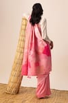 Shop_Naina Jain_Pink Silk Bandhani Patchwork Saree _at_Aza_Fashions