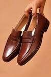 Dmodot_Brown Leather Designer Shoes _Online_at_Aza_Fashions