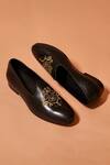 Shop_Dmodot_Black Embroidery Designer Ethnico Ricamo Nero Shoes _at_Aza_Fashions