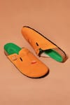 Dmodot_Orange Tangerine Designer Mule _Online_at_Aza_Fashions