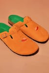 Buy_Dmodot_Orange Tangerine Designer Mule _Online_at_Aza_Fashions