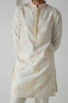 Chhaya Mehrotra_Ivory Chanderi Embroidery Mirror Kurta Set _at_Aza_Fashions