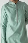 Buy_Chhaya Mehrotra_Green Brocade, Chanderi Embroidery Cascade Esper Bundi Set _Online_at_Aza_Fashions