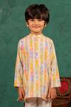 Shop_Jilmil Dreamwear_Pink Cotton Multi Coloured Traditional Print Kurta Set _Online_at_Aza_Fashions