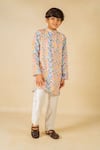 Jilmil Dreamwear_Multi Color Cotton Coloured Traditional Print Kurta Set _Online_at_Aza_Fashions