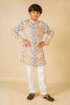 Buy_Jilmil Dreamwear_Multi Color Cotton Coloured Traditional Print Kurta Set _at_Aza_Fashions