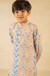 Jilmil Dreamwear_Multi Color Cotton Coloured Traditional Print Kurta Set _at_Aza_Fashions