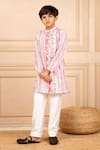 Jilmil Dreamwear_Multi Color Cotton Coloured Traditional Print Kurta Set _Online_at_Aza_Fashions
