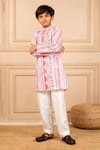 Shop_Jilmil Dreamwear_Multi Color Cotton Coloured Traditional Print Kurta Set _at_Aza_Fashions