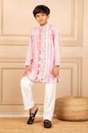 Buy_Jilmil Dreamwear_Multi Color Cotton Coloured Traditional Print Kurta Set _at_Aza_Fashions