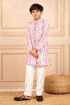 Shop_Jilmil Dreamwear_Multi Color Cotton Coloured Traditional Print Kurta Set _Online_at_Aza_Fashions
