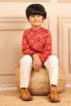 Buy_Jilmil Dreamwear_Red Cotton Digital Patola Print Kurta Set 