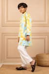 Jilmil Dreamwear_Multi Color Cotton Digital Printed Kurta And Pant Set _at_Aza_Fashions