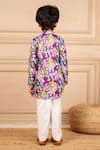 Shop_Jilmil Dreamwear_Purple Cotton Floral Digital Printed Kurta And Pant Set _at_Aza_Fashions