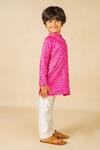 Buy_Jilmil Dreamwear_Pink Silk Digital Printed Kurta And Pant Set _Online_at_Aza_Fashions