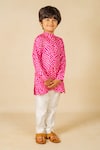 Buy_Jilmil Dreamwear_Pink Silk Digital Printed Kurta And Pant Set _at_Aza_Fashions