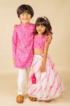 Buy_Jilmil Dreamwear_Pink Silk Digital Printed Kurta And Pant Set 