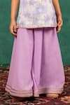 Buy_Jilmil Dreamwear_Purple Cotton Embroidery Digital Printed Girls Top And Palazzo Set 