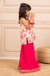 Shop_Jilmil Dreamwear_Cream Cotton Digital Printed Pink Top And Sharara Set _Online_at_Aza_Fashions