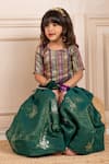 Jilmil Dreamwear_Multi Color Cotton, Brocade Embroidery Green Lehenga Set _Online_at_Aza_Fashions