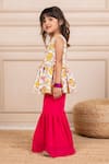 Buy_Jilmil Dreamwear_White Chinon Embroidery Floral Peplum Top And Sharara Set _Online_at_Aza_Fashions