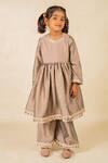 Buy_Jilmil Dreamwear_Gray Silk Embroidery Grey Anarkali Set _Online_at_Aza_Fashions