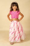 Buy_Jilmil Dreamwear_Pink Cotton Embroidered Top And Lehenga Set _at_Aza_Fashions