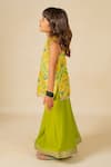 Jilmil Dreamwear_Yellow Cotton Embroidery Top And Palazzo Set _Online_at_Aza_Fashions