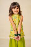 Buy_Jilmil Dreamwear_Yellow Cotton Embroidery Top And Palazzo Set _Online_at_Aza_Fashions