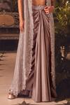Shop_Roqa_Purple Net, Modal, Satin Sequins, Embroidery Designer Silken Jacket And Skirt Set _Online_at_Aza_Fashions