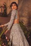 Buy_Roqa_Purple Net, Organza Sequins, Beads, Embroidery Designer Limerence Lehenga Set _Online_at_Aza_Fashions