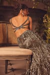 Buy_Roqa_Brown Net Sequins Sweetheart Neck Designer Gown _Online_at_Aza_Fashions