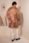 Shop_Char Chaand_Gold Silk Embroidery Designer Kurta _at_Aza_Fashions