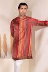 Shop_Char Chaand_Pink Satin, Silk Embroidery Multi Color Designer Kurta _Online_at_Aza_Fashions