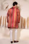 Shop_Char Chaand_Pink Satin, Silk Embroidery Multi Color Designer Kurta _at_Aza_Fashions