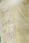 Shop_Shimona_Yellow Silk Organza Embroidery Round Neck Dress _Online_at_Aza_Fashions