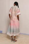 Shop_Shimona_Pink Chanderi Silk Collared Ocean Mist Shirt _at_Aza_Fashions