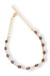 Shop_Esme By Aashna Dalmia_Purple Gold Plated Choker _at_Aza_Fashions