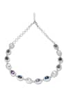 Shop_ESME_Blue Designer And Silver Choker _at_Aza_Fashions