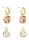 Shop_ESME_Gold Plated Imitation Gemstones Multi Color Earrings _Online_at_Aza_Fashions