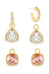 ESME_Gold Plated Imitation Gemstones Multi Color Earrings _at_Aza_Fashions