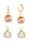 Buy_ESME_Gold Plated Imitation Gemstones Multi Color Earrings 