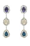 Shop_Esme By Aashna Dalmia_Blue Gemstones Designer Earrings Set _at_Aza_Fashions