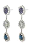 Buy_Esme By Aashna Dalmia_Blue Gemstones Designer Earrings Set _Online_at_Aza_Fashions
