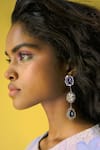 Buy_Esme By Aashna Dalmia_Blue Gemstones Designer Earrings Set _at_Aza_Fashions