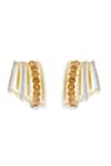 Shop_Esme By Aashna Dalmia_Gold Plated Gemstones, Rhinestones Designer Earring _at_Aza_Fashions